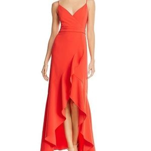 Laundry by Shelli Segal Ruffled High/Low Gown
